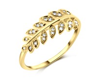 Gold Plated Silver Ring NSR-735-GP